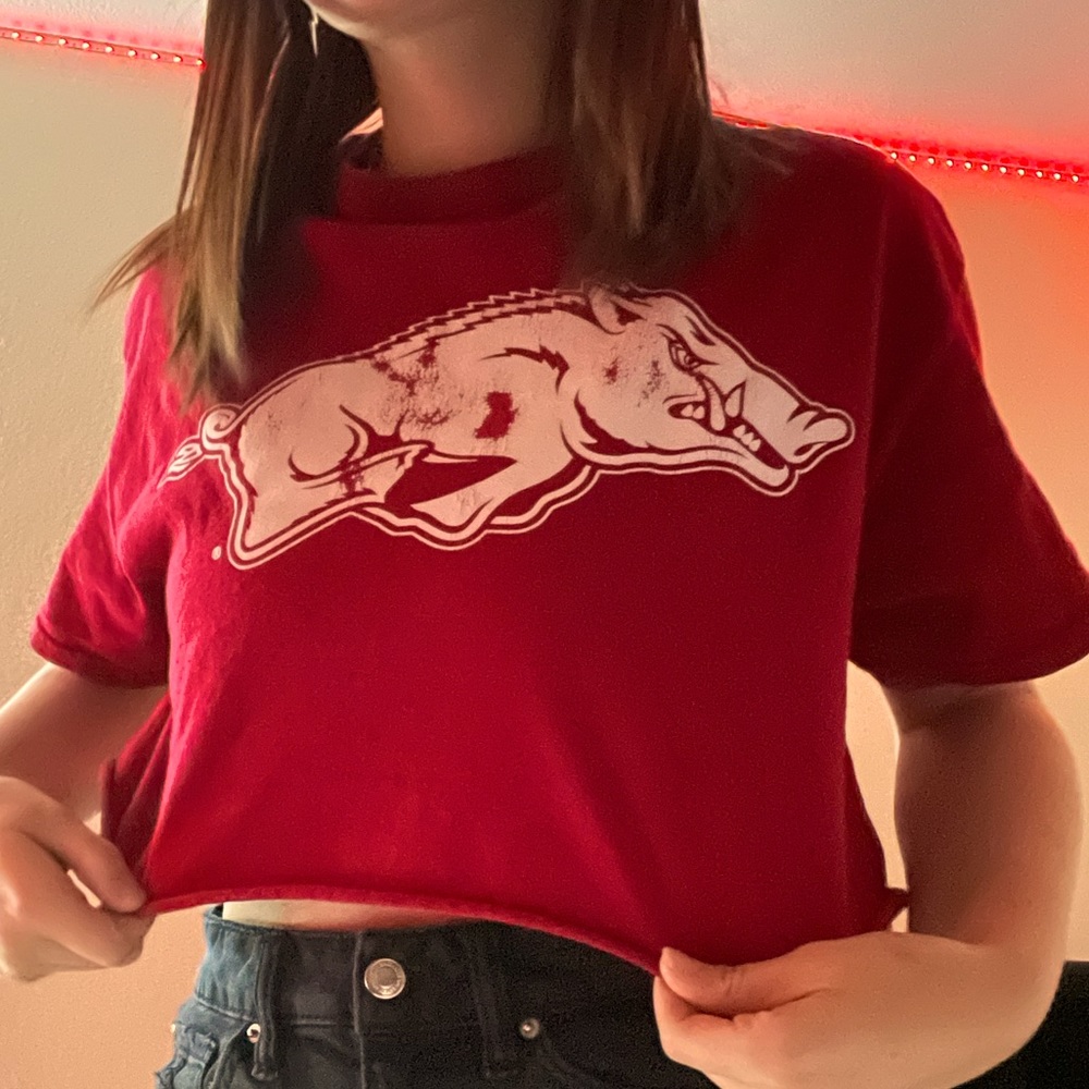 Arkansas Razorbacks MV SPORT crop top
